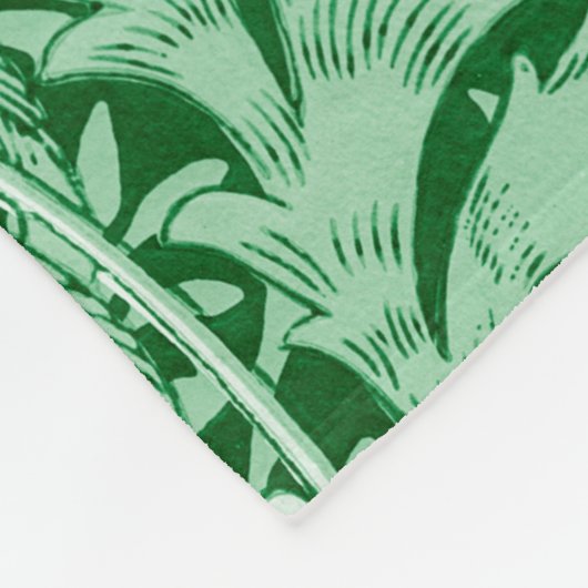 Chrysanthemum Green, William Morris Fleece Deken (Hoek)