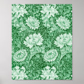 Chrysanthemum Green, William Morris Poster (Voorkant)