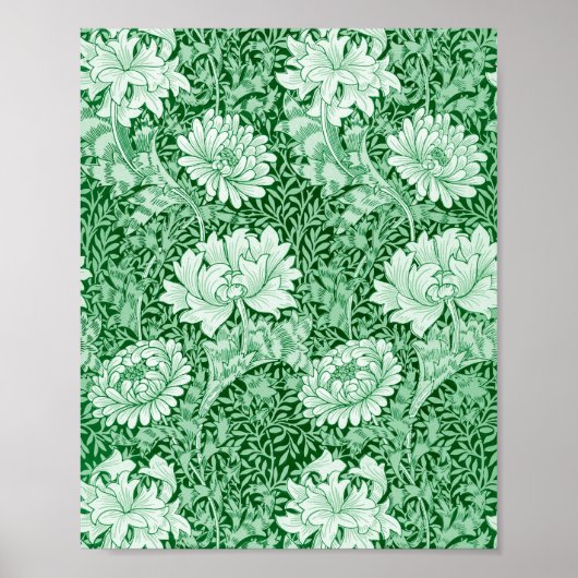 Chrysanthemum Green, William Morris Poster (Voorkant)