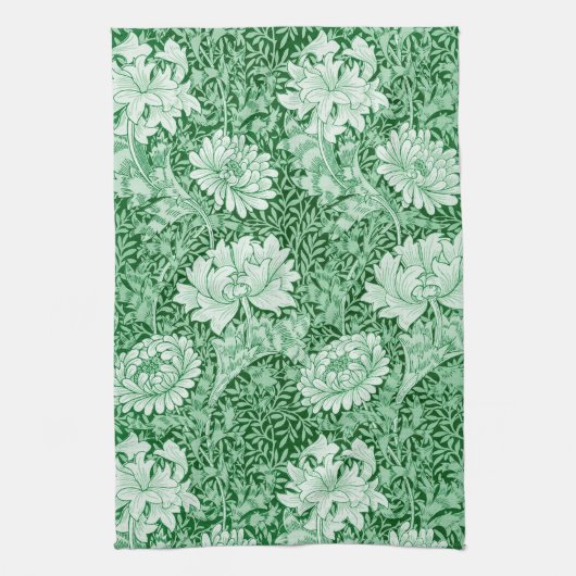 Chrysanthemum Green, William Morris Theedoek (Verticaal)