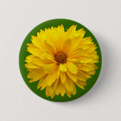 Chrysanthemum - Groen Ronde Button 5,7 Cm (Voorkant)