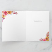 Chrysanthemum Herfst Floral 5 Foto Birthday Kaart (Binnen)