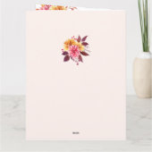 Chrysanthemum Herfst Floral 5 Foto Birthday Kaart (Achterkant)