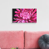 Chrysanthemum "het openingscanvas" zwart afdrukken (Insitu (Woonkamer))