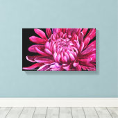 Chrysanthemum "het openingscanvas" zwart afdrukken (Insitu (Houten vloer))