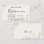 Chrysanthemum Hoeveel kisses Vrijgezellenfeest spe Plaatskaartje (Voorkant / Achterkant)