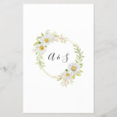 Chrysanthemum Ik spion bruiloft receptie spel kaar Flyer (Achterkant)