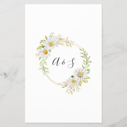 Chrysanthemum Ik spion bruiloft receptie spel kaar Flyer (Achterkant)