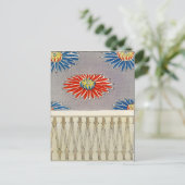 Chrysanthemum illustration. Japanese Patterns  Briefkaart (Staand voorkant)