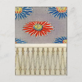 Chrysanthemum illustration. Japanese Patterns  Briefkaart