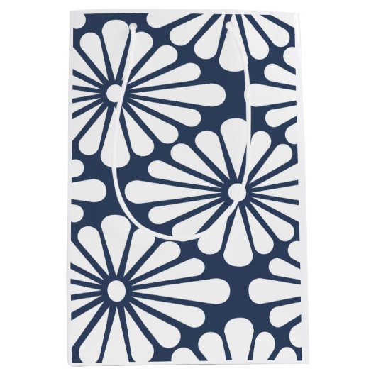 Chrysanthemum [indigo] - Japanese Pattern Medium Cadeauzakje (Voorkant)
