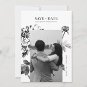 Chrysanthemum Ink Art Photo Sla de datum Kaart (Voorkant)