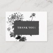 Chrysanthemum Inktkunst Dank je wel Plaatskaartje (Voorkant)