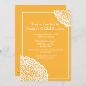 Chrysanthemum Invitation - Gold Kaart (Voorkant / Achterkant)