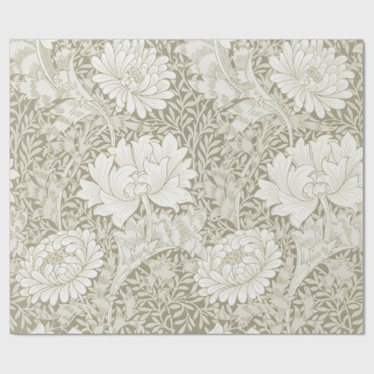 Chrysanthemum Ivory, William Morris Cadeaupapier (Vlak)