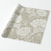 Chrysanthemum Ivory, William Morris Cadeaupapier (Uitgerold)