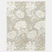 Chrysanthemum Ivory, William Morris Fleece Deken (Voorkant)