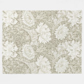 Chrysanthemum Ivory, William Morris Fleece Deken (Voorkant (Horizontaal))