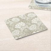 Chrysanthemum Ivory, William Morris Kartonnen Onderzetters (Schuin)