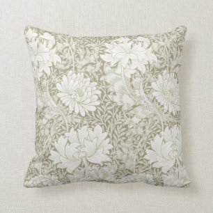 Chrysanthemum Ivory, William Morris Kussen