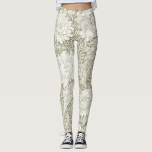 Chrysanthemum Ivory, William Morris Leggings