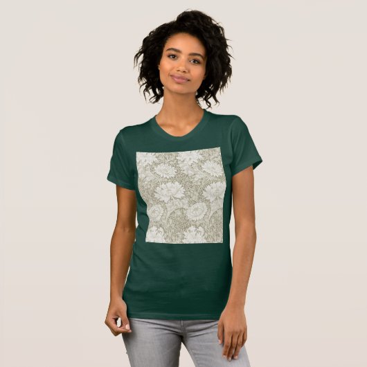 Chrysanthemum Ivory, William Morris T-shirt (Voorkant volledig)