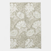Chrysanthemum Ivory, William Morris Theedoek (Verticaal)