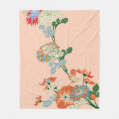 Chrysanthemum, Japans ontwerp Fleece Deken (Voorkant)