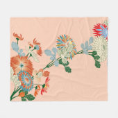 Chrysanthemum, Japans ontwerp Fleece Deken (Voorkant (Horizontaal))