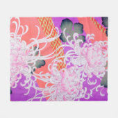 Chrysanthemum, Japans ontwerp Fleece Deken (Voorkant (Horizontaal))