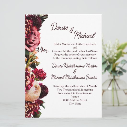 Chrysanthemum Kaart (Staand voorkant)