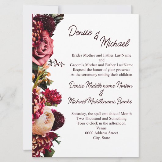 Chrysanthemum Kaart (Voorkant)