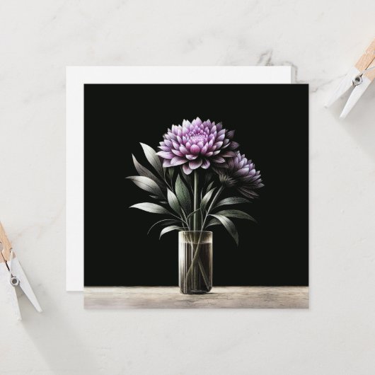 Chrysanthemum Kaart (Voorkant / Achterkant in situ)