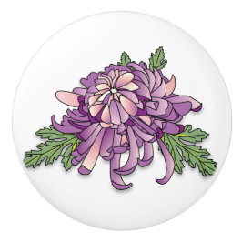 Chrysanthemum Keramische Knop