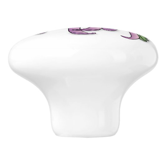 Chrysanthemum Keramische Knop (Zijkant)