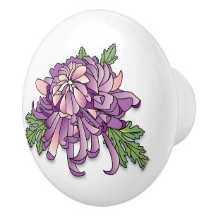 Chrysanthemum Keramische Knop