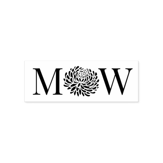 Chrysanthemum Koppel Trouw 2 Initieel Monogram Em Zelfinktende Stempel (Design)