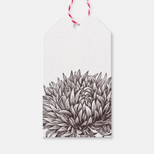  Chrysanthemum Kraft-Label Cadeaulabel (Voorkant)