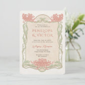  Chrysanthemum Lijst huwelijksuitnodiging Kaart (Staand voorkant)