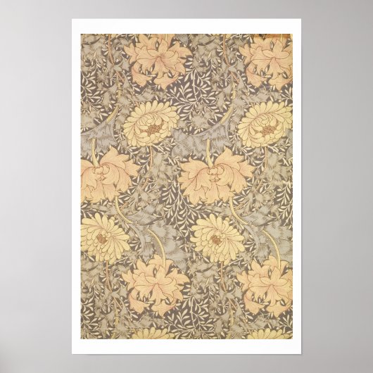 'Chrysanthemum' mapontwerp, 1876 Poster (Voorkant)