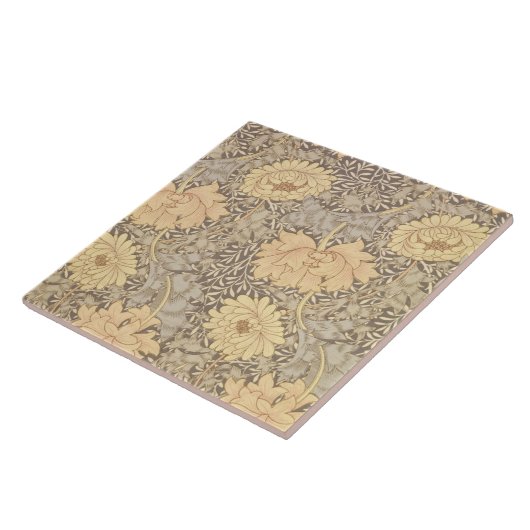 'Chrysanthemum' mapontwerp, 1876 Tegeltje (Zijkant)