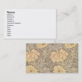 'Chrysanthemum' mapontwerp, 1876 Visitekaartje (Voorkant / Achterkant)