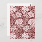 Chrysanthemum Maroon, William Morris Briefkaart (Voorkant / Achterkant)