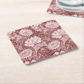 Chrysanthemum Maroon, William Morris Kartonnen Onderzetters (Schuin)