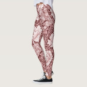 Chrysanthemum Maroon, William Morris Leggings (Links)