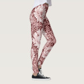 Chrysanthemum Maroon, William Morris Leggings (Rechts)