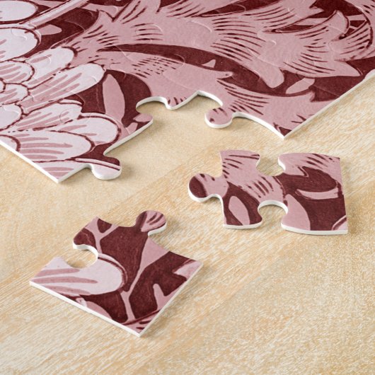 Chrysanthemum Maroon, William Morris Legpuzzel (Zijkant)