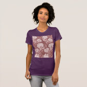 Chrysanthemum Maroon, William Morris T-shirt (Voorkant volledig)