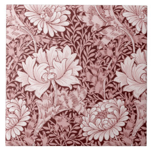 Chrysanthemum Maroon, William Morris Tegeltje