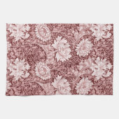 Chrysanthemum Maroon, William Morris Theedoek (Horizontaal)